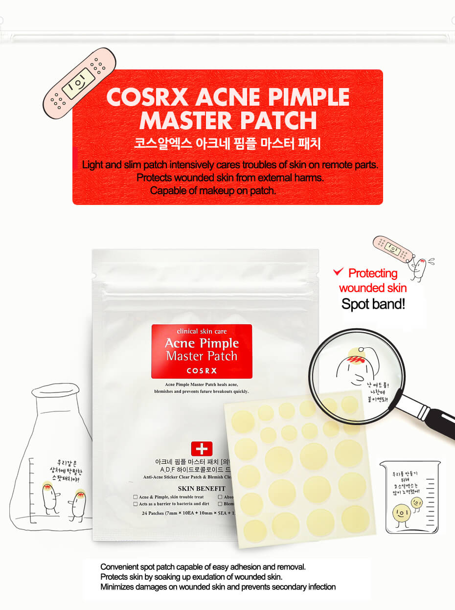 COSRX,Acne Pimple Master Patch,แผ่นแปะสิว,สิวยุบ